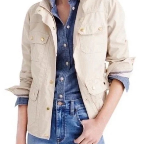 J. Crew Light Tan Utility Jacket - Picture 3 of 3